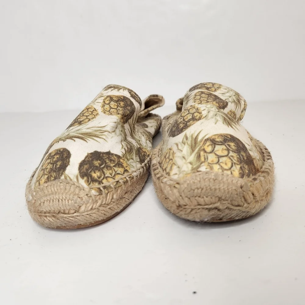 Soludos Pineapple Print Slip On Espadrilles Women's Size 8